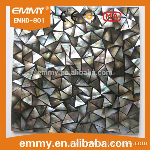 nature color black horse wall decor triangle sea shell mosaic tile